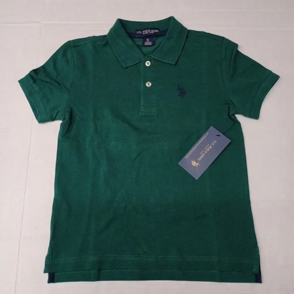 U.S.‎ Polo Assn. Boys Embroidered Polo Shirt M (8) Green